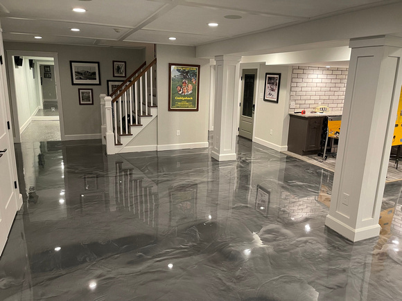HOP basement combo reflector & flake by DCE Flooring LLC 11