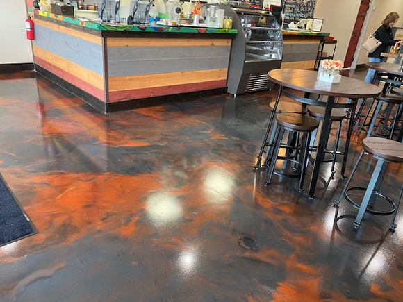Juice Cafe REFLECTOR™ Enhancer by Distinguished Designs Decorative Concrete Coatings and Epoxy Floors 1