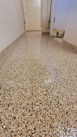 Lions park bathrooms HERMETIC™ Flake by Custom Concrete Coatings 2