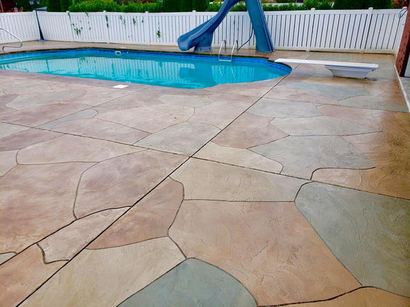 Pool deck overlay by Custom Concrete Creations 2