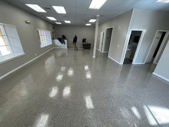 Commercial doggy daycare flake by DCE Flooring LLC 9