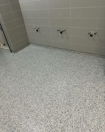 Commercial restrooms HERMETIC™ Flake by Grip-Tech Floor Coatings 4