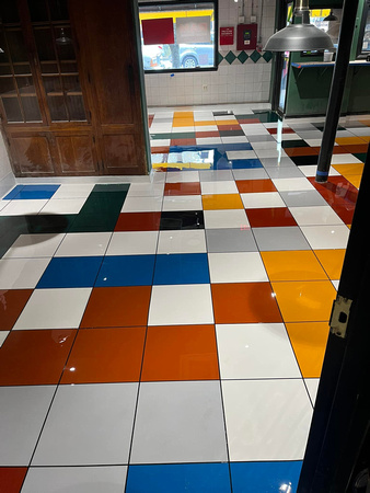 Commercial pizza restaurant using pt4 colors and ausv with satin agg by Stachua Rainville 10