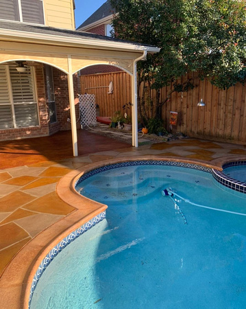 Pool deck thin finish by Finest Floors of Texas 1