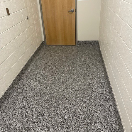 Sam Barlow High School Troutdale, OR recent pic of flake done years ago by Floor Solutions, LLC 6