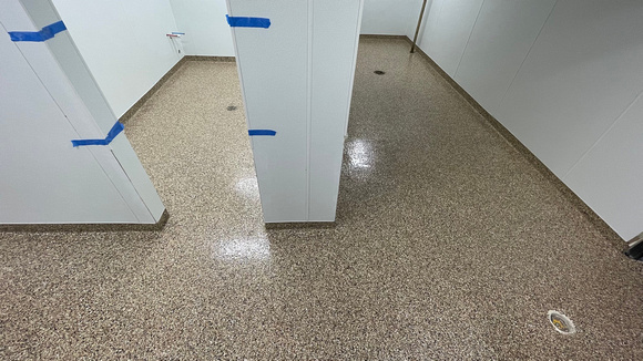 PJ's Pancake House in NJ commercial kitchen flake by DCE Flooring LLC 7