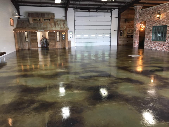 Machine shed antique black and antique green stain by Southern Illinois Ecoblast @soillecoblast - 2