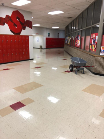 #27 Glen Rose High School red reflector by Custom Concrete Staining - 9