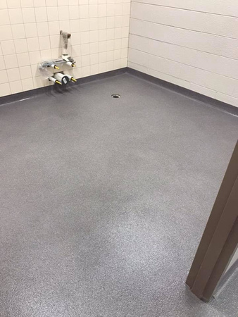 #54 Claude Brown Elementary school nurse station and ADA bathroom quartz with cove by Extreme Floor Coatings, LLC - 3