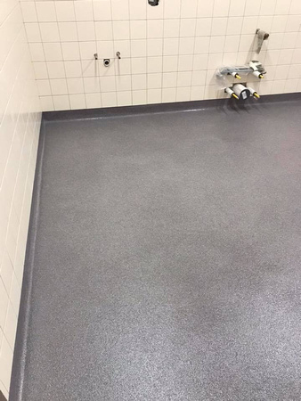 #54 Claude Brown Elementary school nurse station and ADA bathroom quartz with cove by Extreme Floor Coatings, LLC - 7