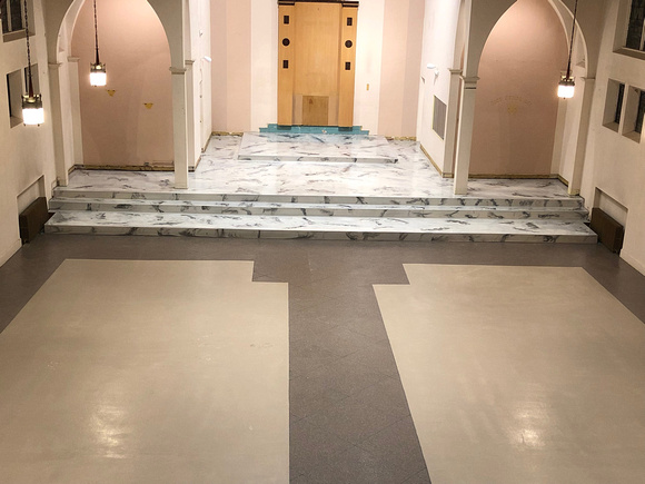 Holy Spirit Happenings - Two Harbors, MN church sanctuary combo flake and reflector by Northern Elite Epoxy - 4