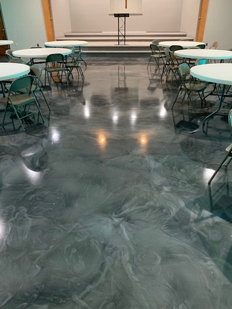 Horizon Community Church in Chesapeake reflector by Distinguished Designs Decorative Concrete Coatings and Epoxy Floors @ddconcrete.net - 2