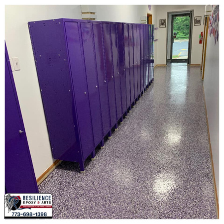 The Einstein Academy in Elgin, IL flake by Resilience epoxy & arts @resilienceepoxy - 1