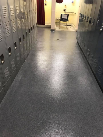 #11 Locker room Had to use Tnemec's high content moisture primer but used PT-1 throughout by Extreme Floor Coatings, LLC - 19