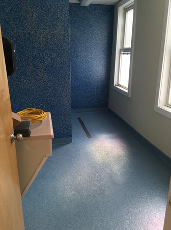 #26 Rehab Center bathroom combo quartz floor flake wall both sealed with arma-ment by St.Pierre Surface Refinishing, Inc. - 2