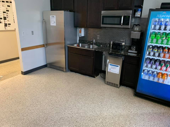 Commercial breakroom flake by Resilience epoxy & arts @resilienceepoxy - 3