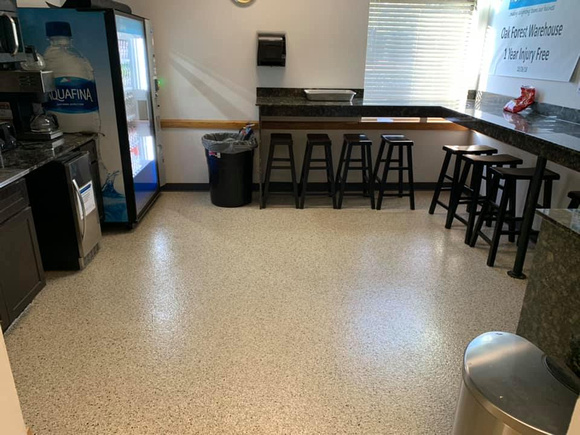 Commercial breakroom flake by Resilience epoxy & arts @resilienceepoxy - 4