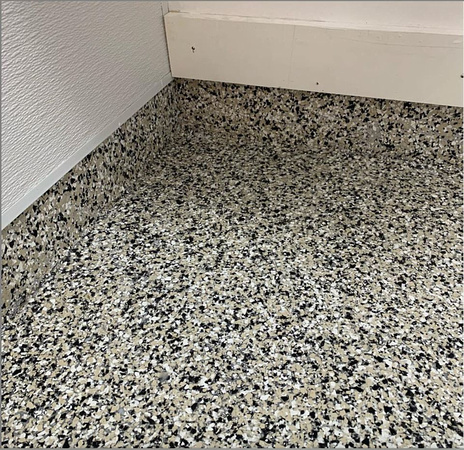 Corporate office bathroom flake by Luis Saravali with Hardwood Flooring Preferred - 2