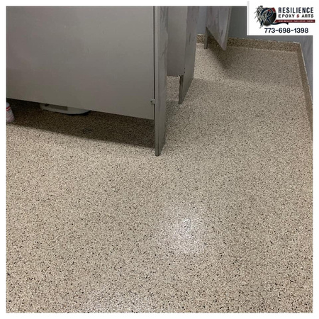 Frito-Lay in Indiana bathroom flake by Resilience epoxy & arts @resilienceepoxy - 1