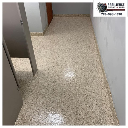 Frito-Lay in Indiana bathroom flake by Resilience epoxy & arts @resilienceepoxy - 5
