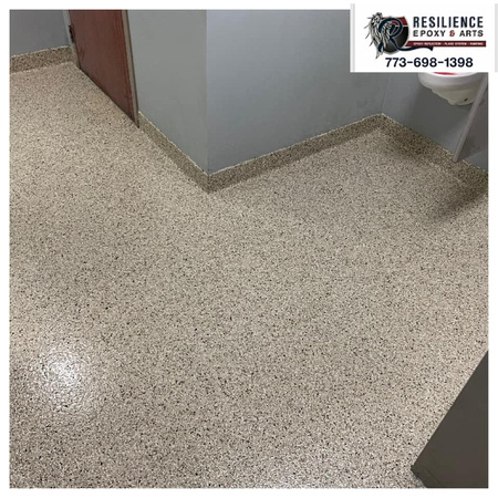 Frito-Lay in Indiana bathroom flake by Resilience epoxy & arts @resilienceepoxy - 6