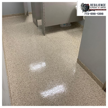 Frito-Lay in Indiana bathroom flake by Resilience epoxy & arts @resilienceepoxy - 7