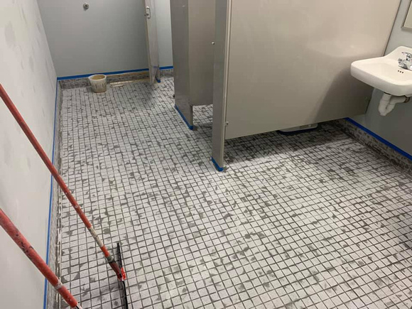 Frito-Lay in Indiana bathroom flake by Resilience epoxy & arts @resilienceepoxy - 8