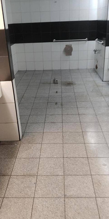JFK airport bathroom flake by RD Weis Companies - 2