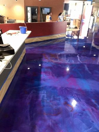 #11 Bowling alley purple ECS blue and concord grape with russet highlights and broadcasted glowstones reflector by Precision Concrete Artistry - 4