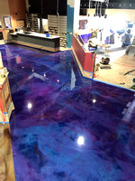 #11 Bowling alley purple ECS blue and concord grape with russet highlights and broadcasted glowstones reflector by Precision Concrete Artistry - 5