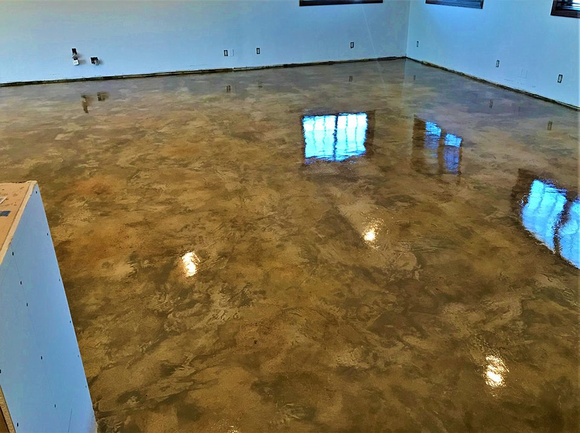 #20 Keg Creek Brewing Company micro-finish light brown with red highlights by Titan Concrete Restoration - 3