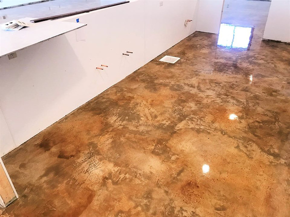 #20 Keg Creek Brewing Company micro-finish light brown with red highlights by Titan Concrete Restoration - 5