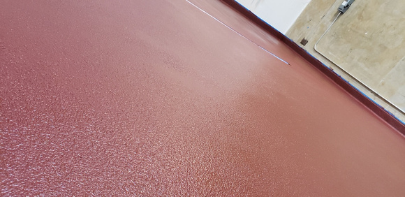 Urban Family Brewery 1800 sqft of Hermetic™ Stout in Brick Red E100-NV4 by Peter Sprdlin of Team Precision Flooring - 2