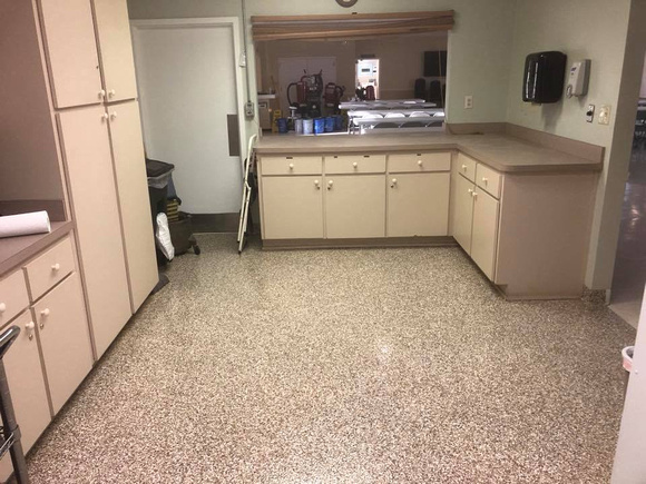 #23 Community Center kitchen and bathroom flake by Rock Solid Resurfacing and Removal - 5