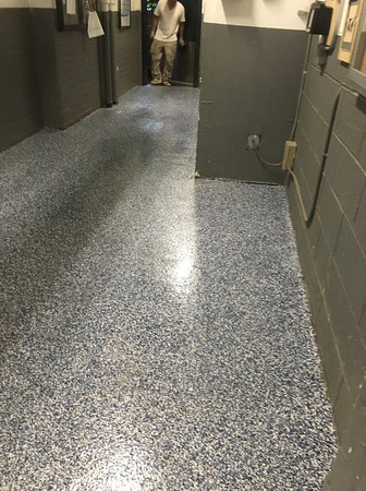 Commercial kitchen in NYC flake by Southside Concrete Polishing - 2