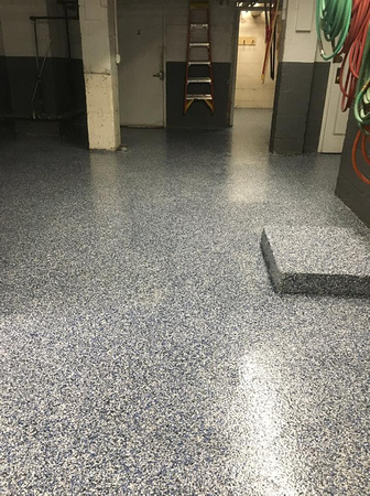 Commercial kitchen in NYC flake by Southside Concrete Polishing - 3