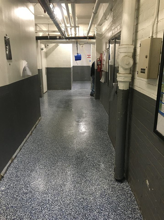 Commercial kitchen in NYC flake by Southside Concrete Polishing - 4