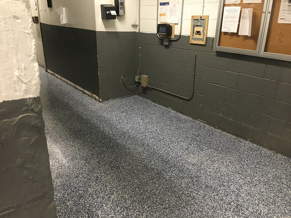 Commercial kitchen in NYC flake by Southside Concrete Polishing - 6