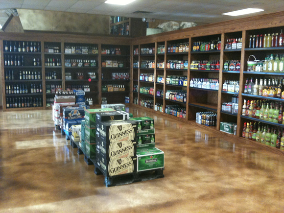 #16 Commercial liquor store micro-finish and stain by Hawkeye Custom Concrete - 1