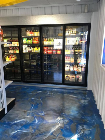 #18 City Liquor in Springfield CO blue reflector by Tony McCallum with McCallum Tile and Construction - 7
