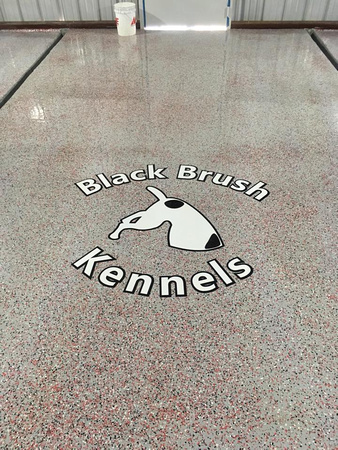 Black Bruch Kennels flake by Texas Decorative Concrete Ideas - 1