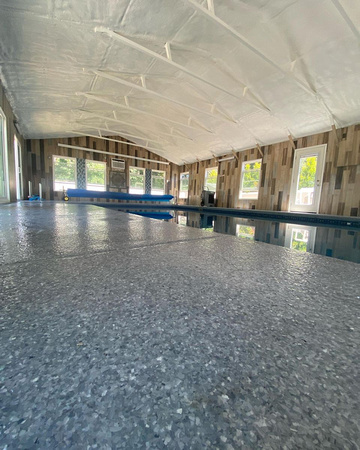 Indoor Pool using HERMETIC™ Flake by by Grip-Tech Floor Coatings 3