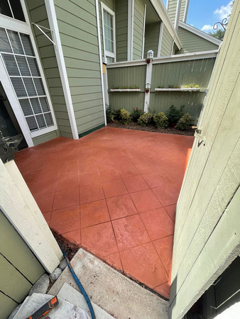 Patio Overlay that looks like Terra Cotta tile by Kevin C Durant with TexCoat Decorative Concrete 2