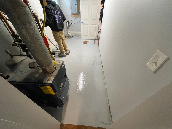 HOP basement reflector & flake by DCE Flooring LLC  13
