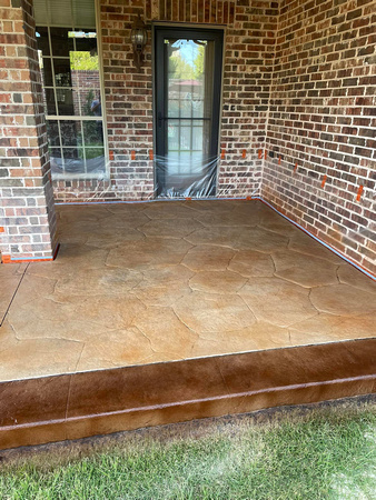 Stamped Concrete, stained and sealed in this patio by Innovative Concrete Concepts 9