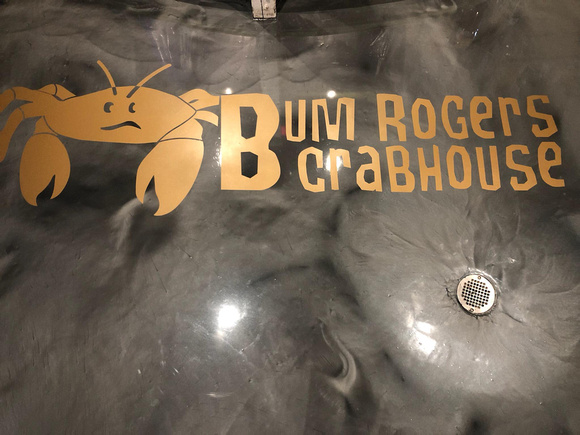 Bum Rogers Crabhouse & Tavern w:custom logo by Grip-Tech Floor Coatings 6