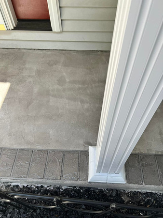 Decorative Concrete Overlay installed sidewalk and fronmt porch in Wildwood, Missouri by Extreme Floor Coatings, LLC 3