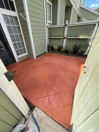 Patio Overlay that looks like Terra Cotta tile by Kevin C Durant with TexCoat Decorative Concrete 3