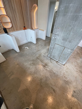 The OCF Coffee House needed two specialized epoxy floors - REFLECTOR™ for main area and HERMETIC™ Flake for kitchen installed by DCE Flooring LLC 35