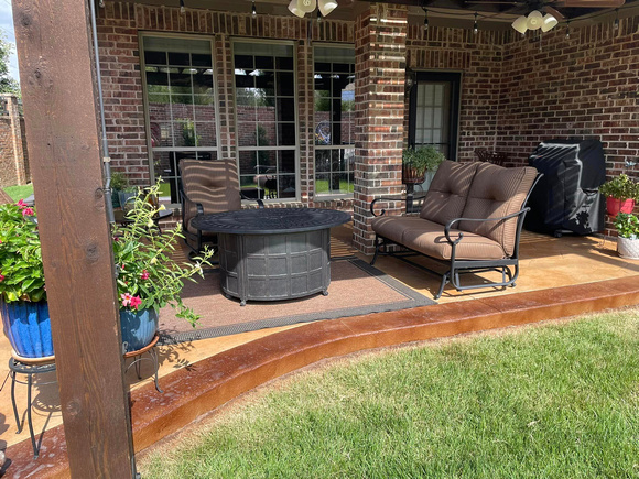 Stamped Concrete, stained and sealed in this patio by Innovative Concrete Concepts 4